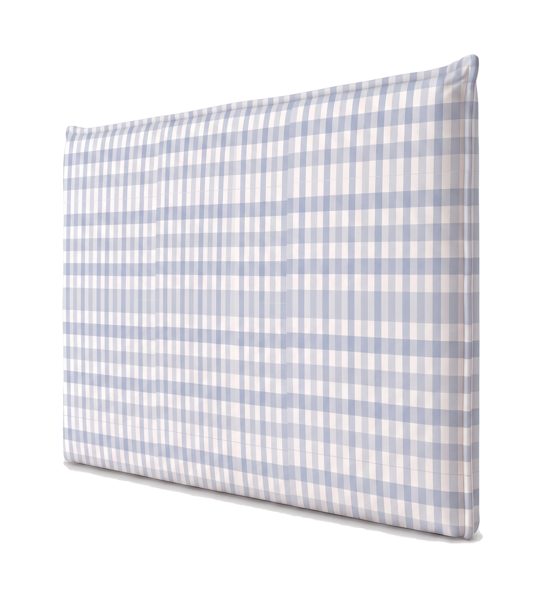 Respaldo de cama recto Vichy Blue — vista lateral