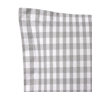 Respaldo de cama recto Vichy Grey — detalle de la tela