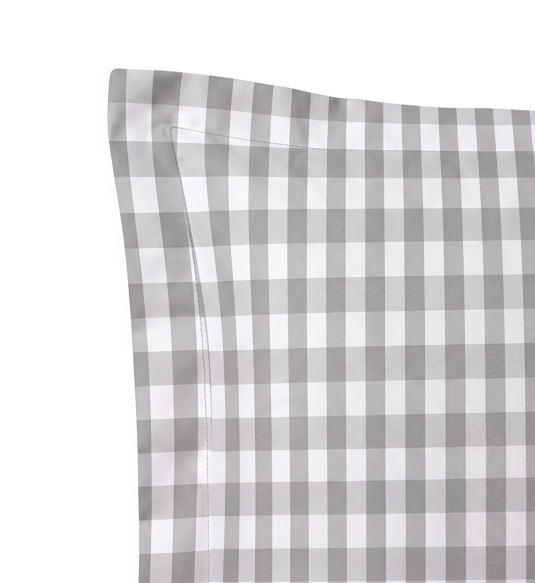 Respaldo de cama recto Vichy Grey — detalle de la tela