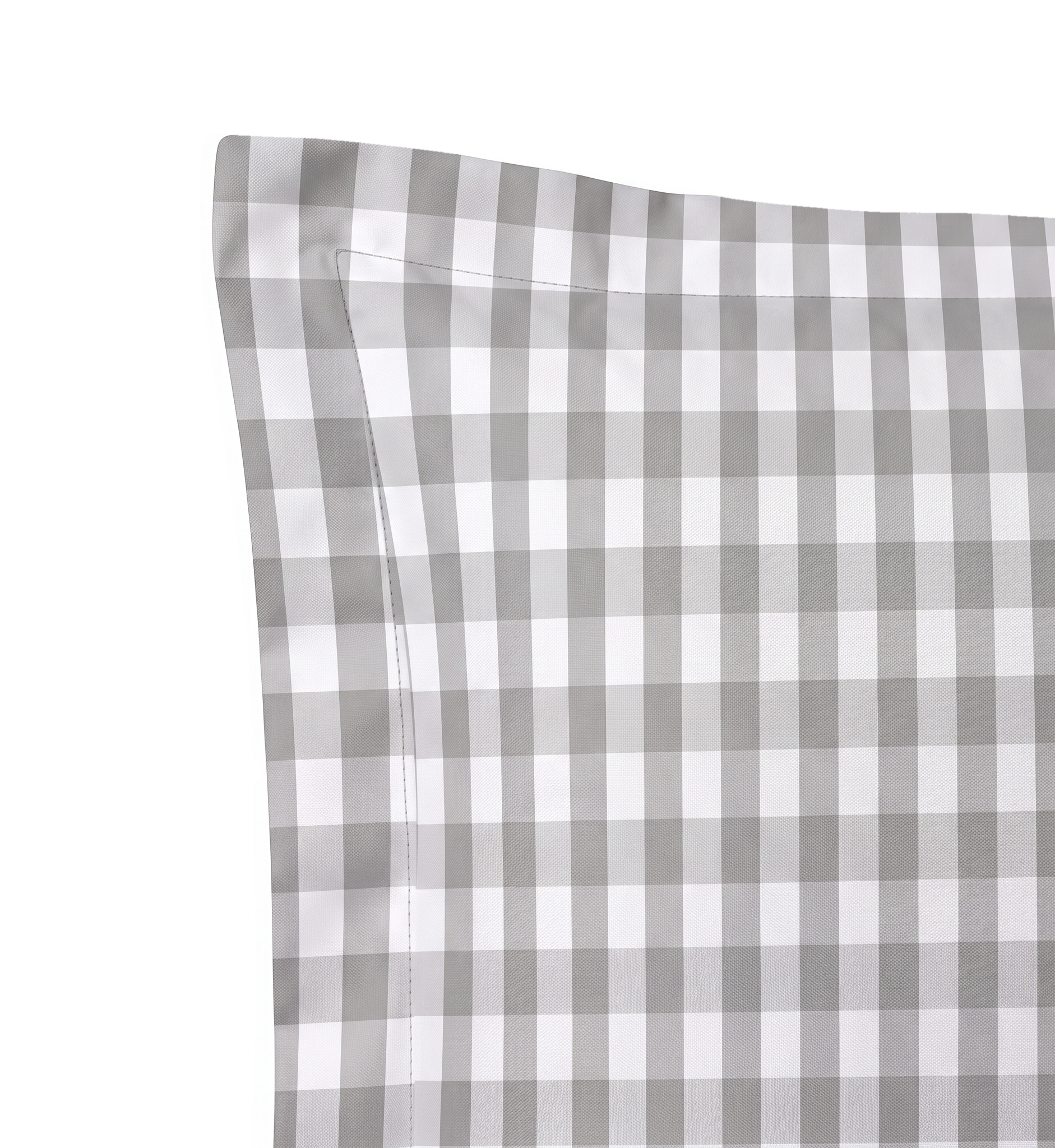 Respaldo de cama recto Vichy Grey — detalle de la tela