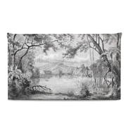 Respaldo de cama recto Vintage Landscape — vista frontal