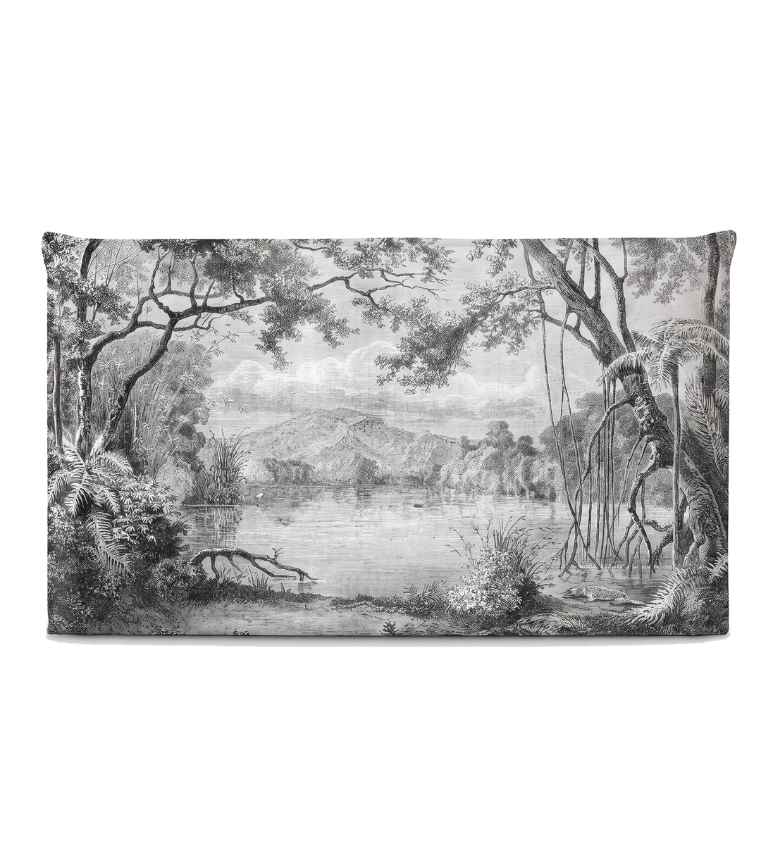 Respaldo de cama recto Vintage Landscape — vista frontal