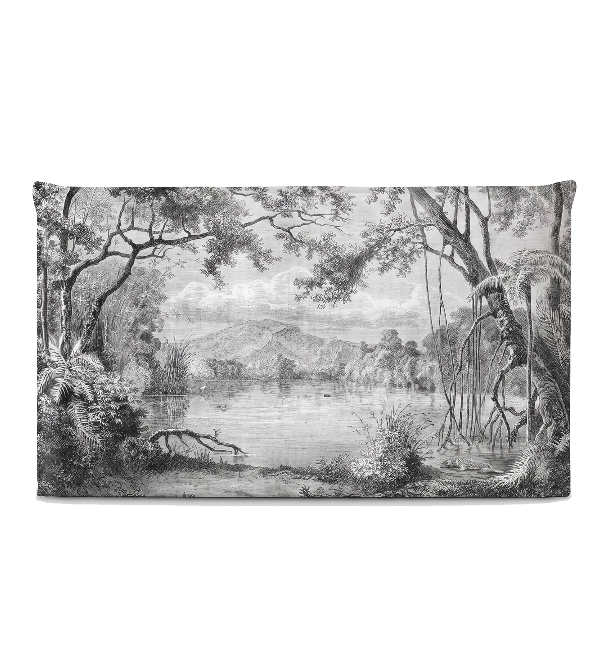 Respaldo de cama recto Vintage Landscape — vista frontal