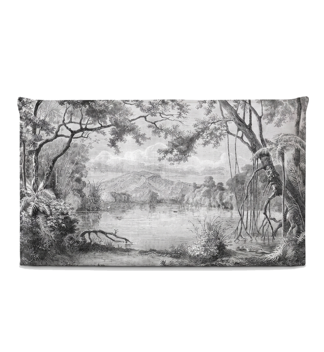 Respaldo de cama recto Vintage Landscape — vista frontal