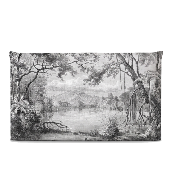 Respaldo de cama recto Vintage Landscape — vista frontal