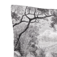 Respaldo de cama recto Vintage Landscape — detalle de la tela