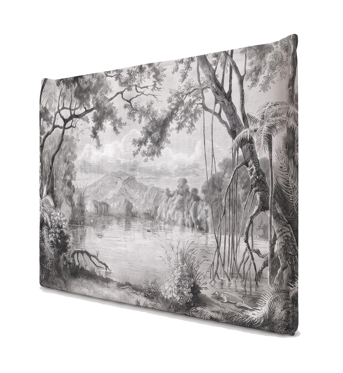 Respaldo de cama recto Vintage Landscape — vista lateral