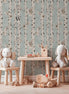 Birch And Owls Blue