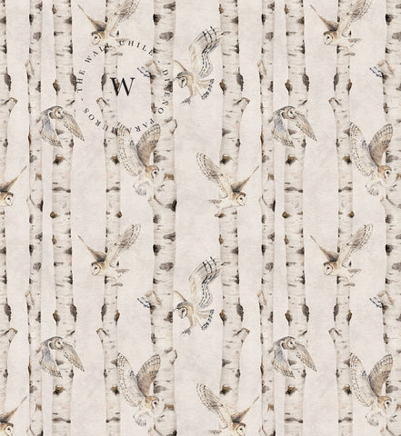 Birch And Owls White