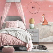 Fox On The Moon Pink