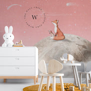 Fox On The Moon Pink