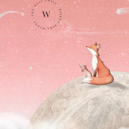 Fox On The Moon Pink