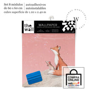 Fox On The Moon Pink