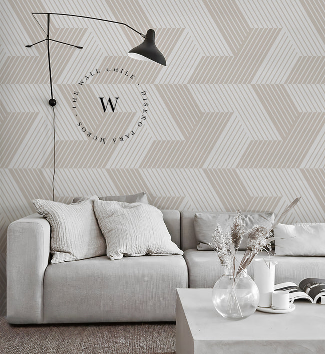 Geo Lines Beige