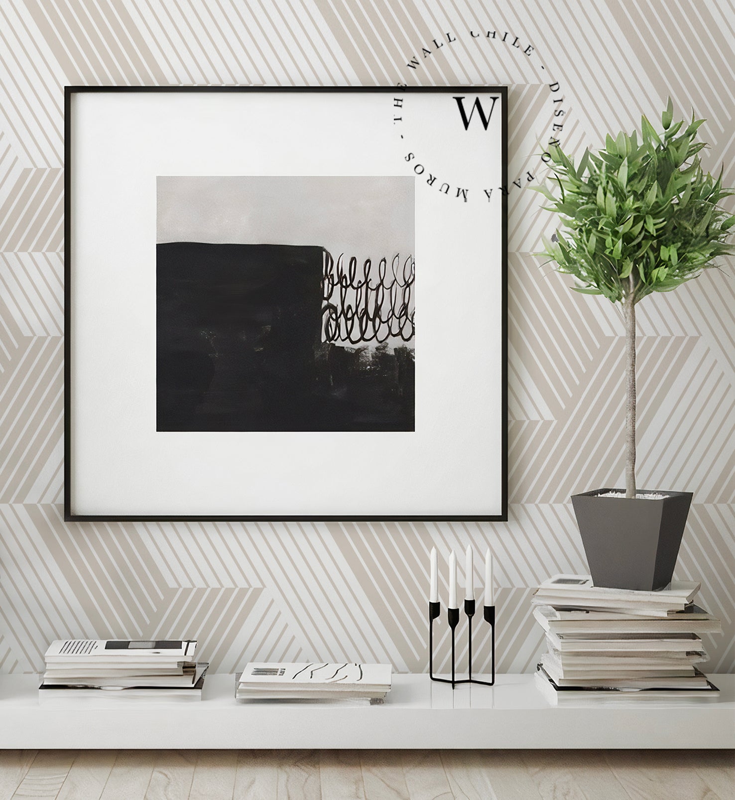Geo Lines Beige