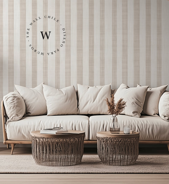 Linen Stripes Beige