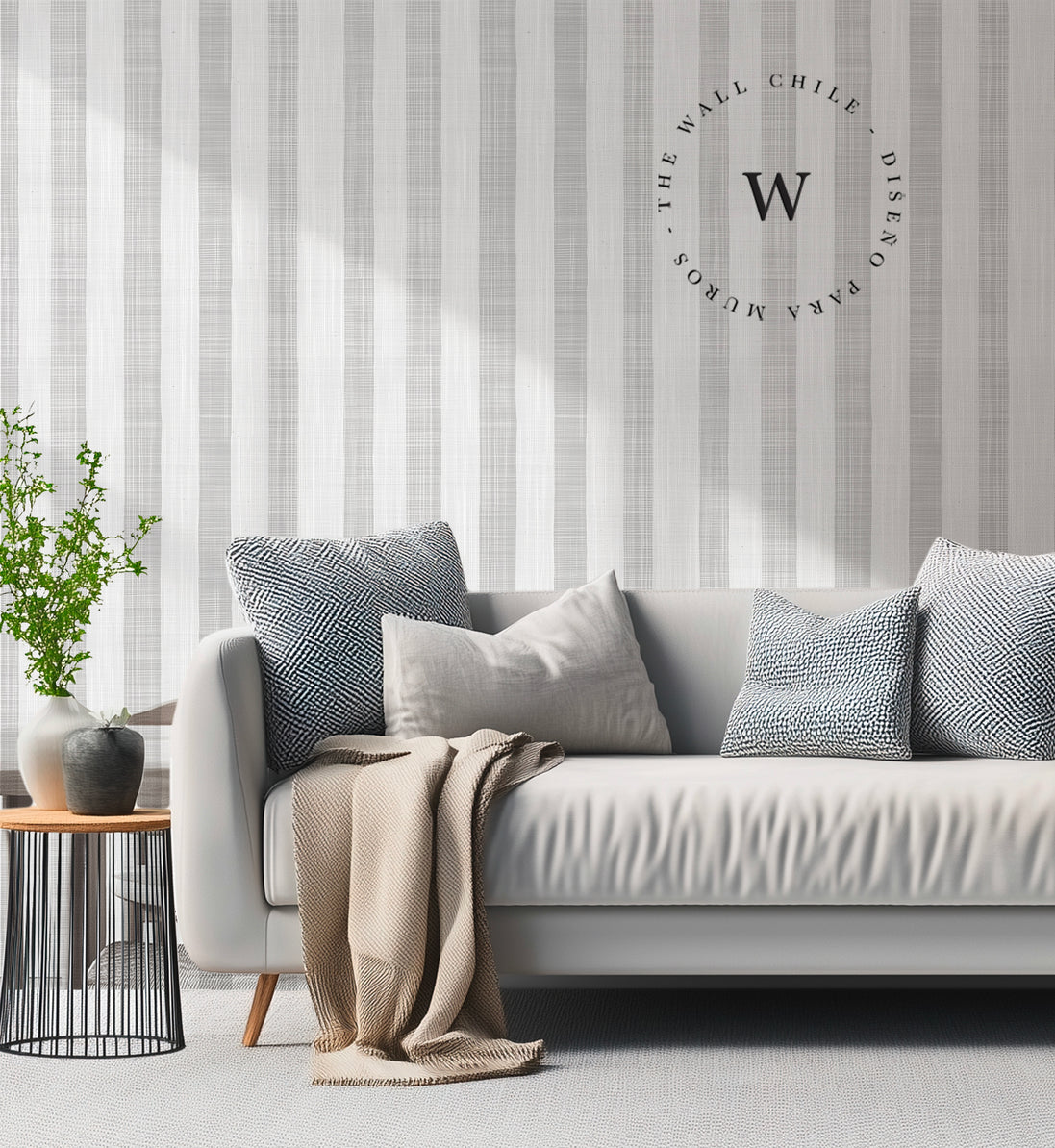 Linen Stripes Grey