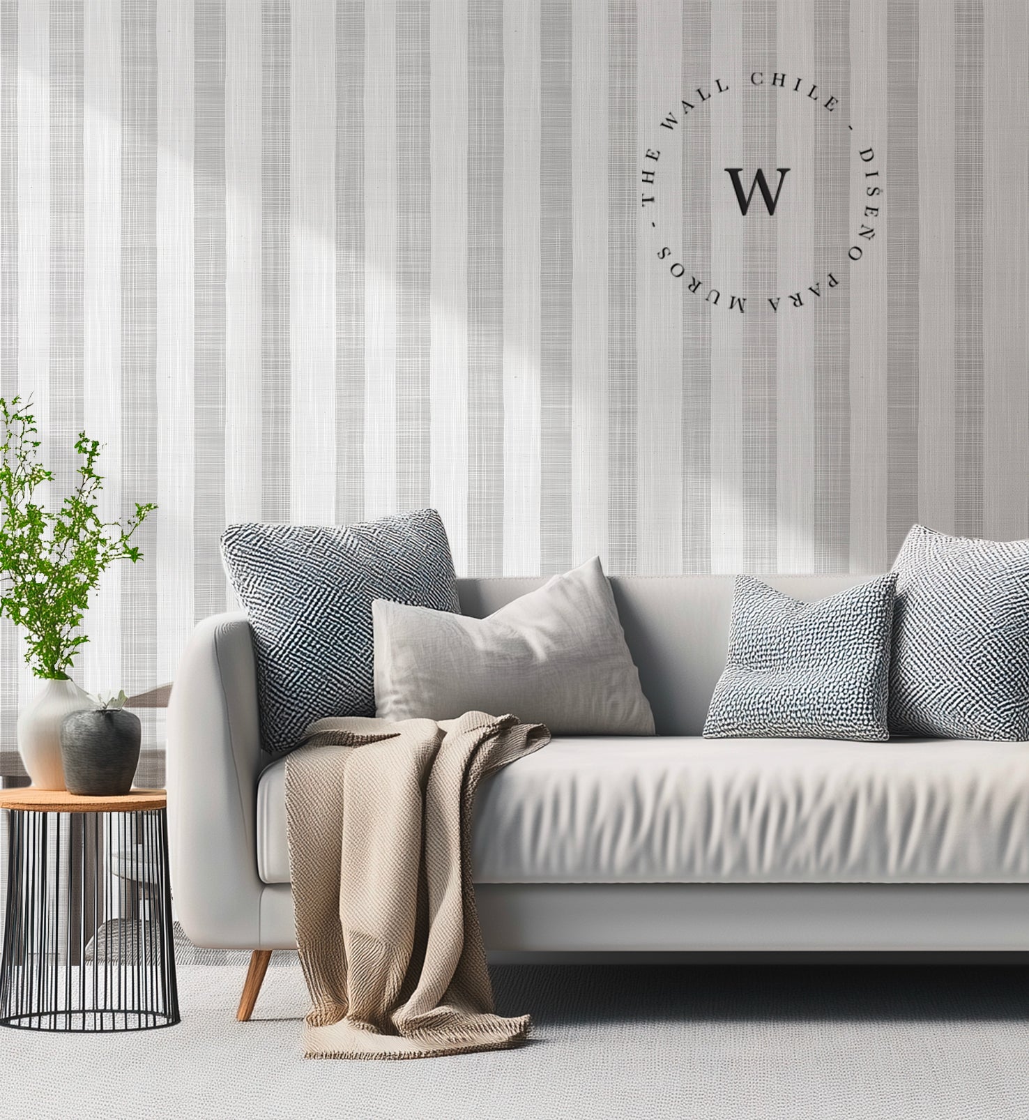 Linen Stripes Grey
