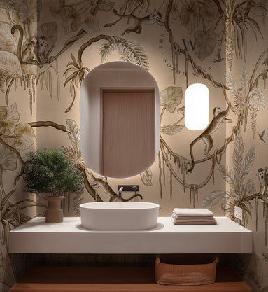 Playful Monkeys – Vintage Beige