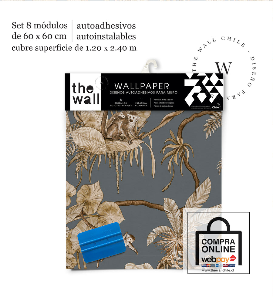 Playful Monkeys – Vintage Blue