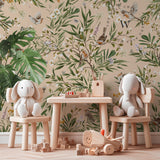 Playful Robins – Beige