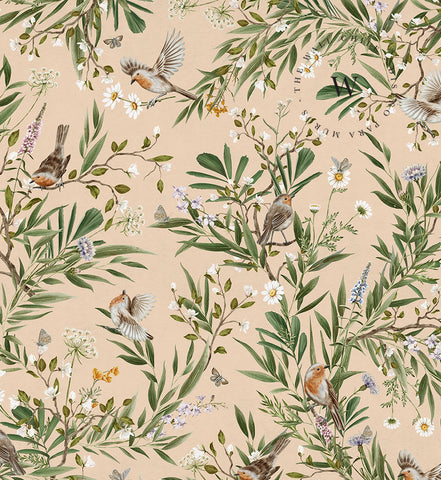 Playful Robins – Beige