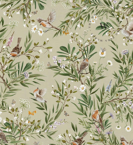 Playful Robins – Green