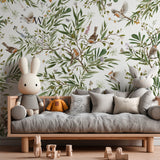 Playful Robins – White