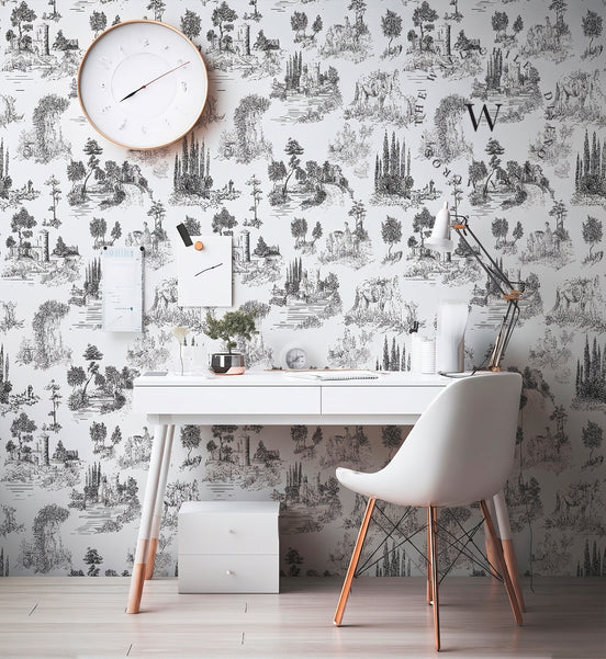 Toile De Jouy Black