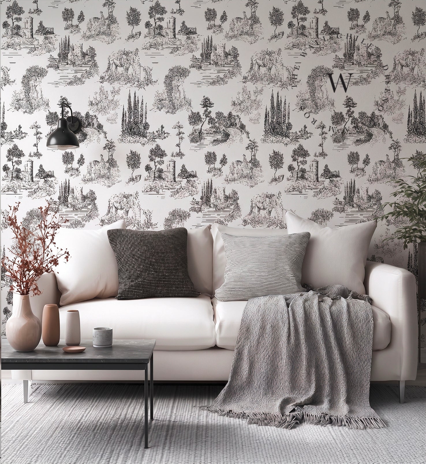 Toile De Jouy Black