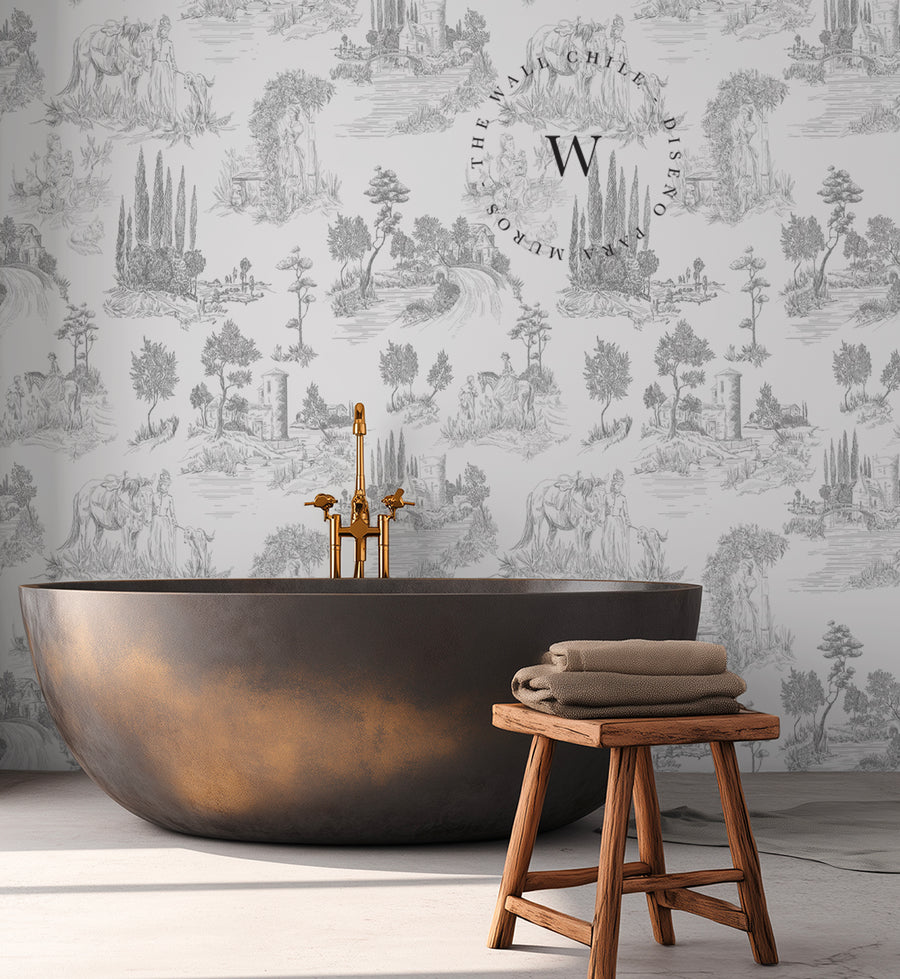 Toile De Jouy Grey