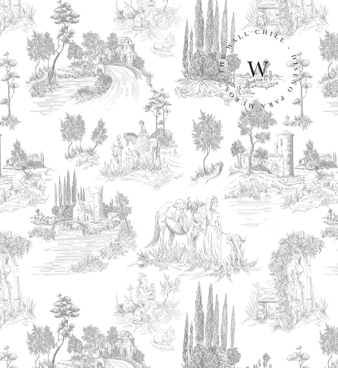 Toile De Jouy Grey