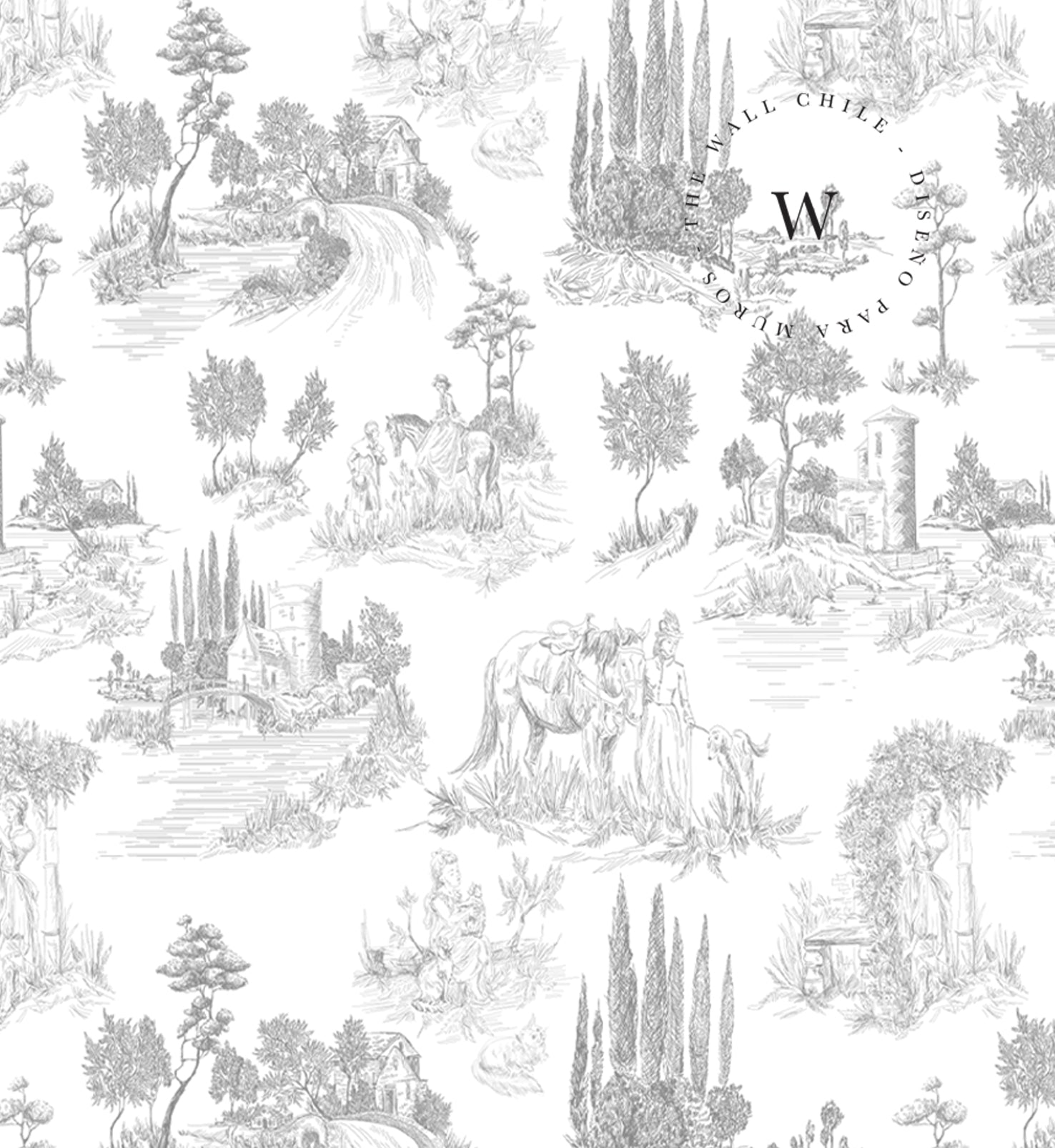 Toile De Jouy Grey