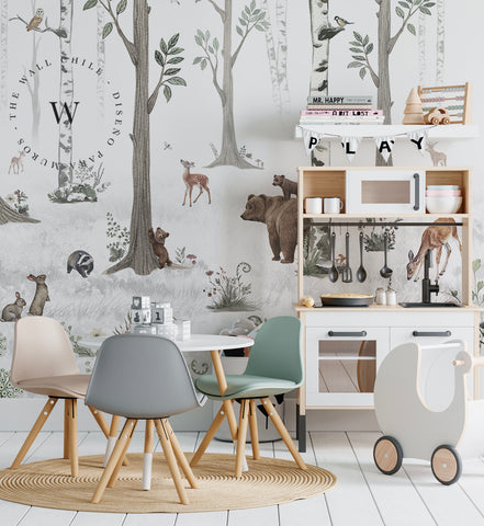 White Forest Animals