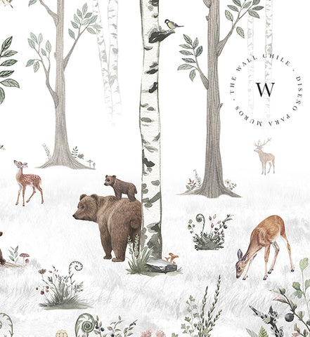 White Forest Animals