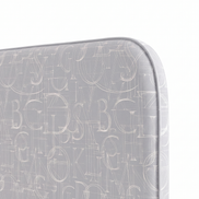 Respaldo de cama Alfabet — detalle de la tela