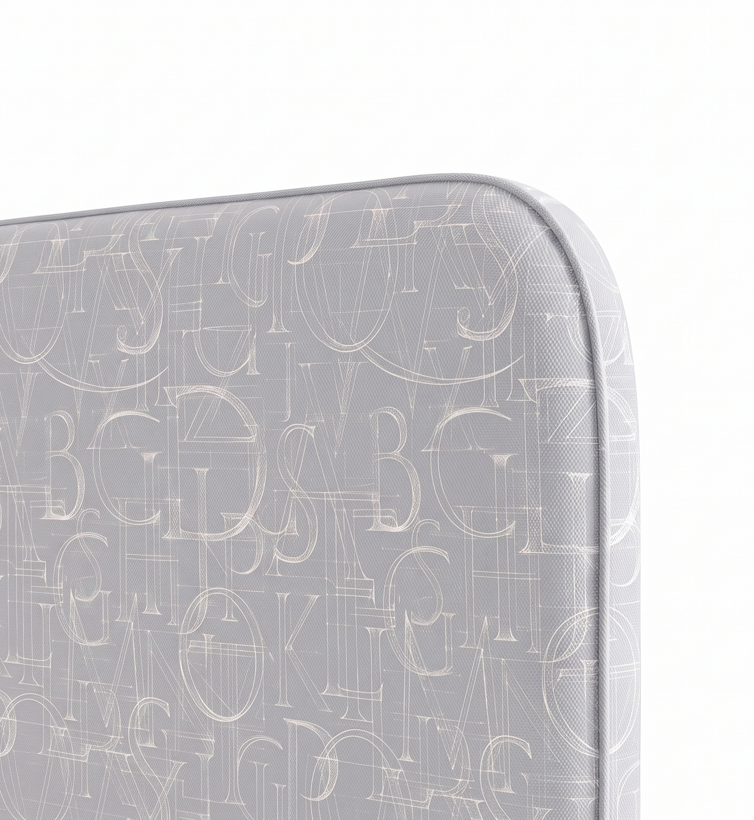 Respaldo de cama Alfabet — detalle de la tela