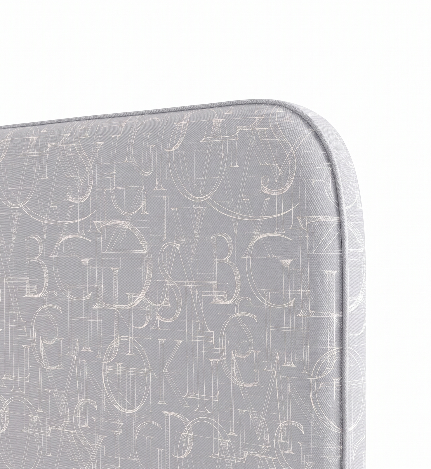 Respaldo de cama Alfabet — detalle de la tela