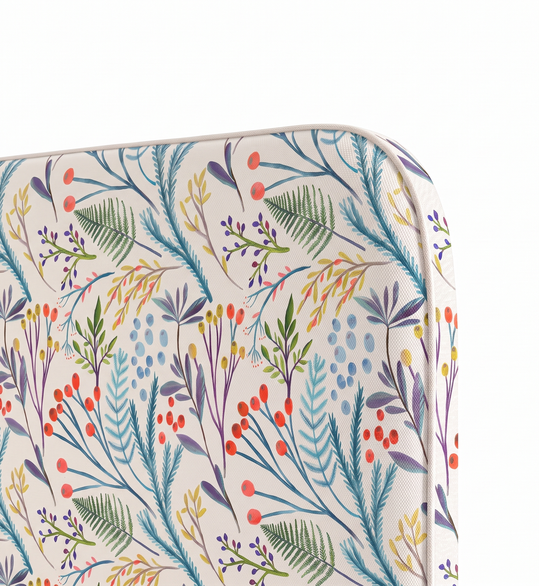 Respaldo de cama Color Botanic — detalle de la tela