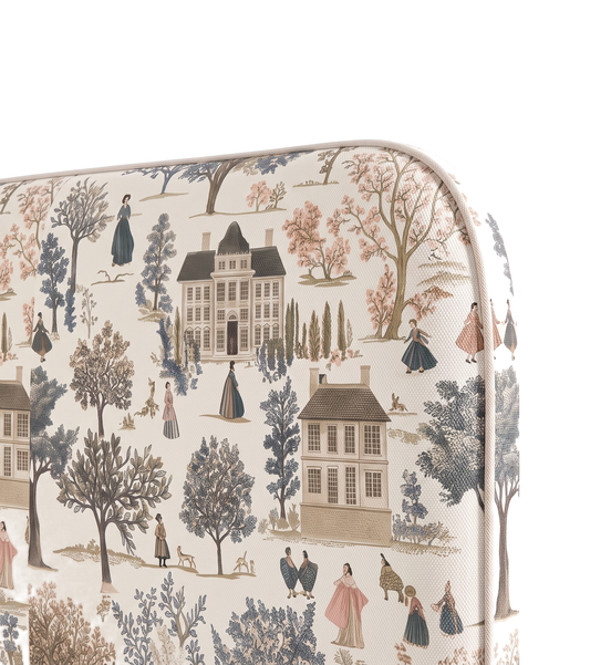 Respaldo de cama Elegant Village Tiled — detalle de la tela