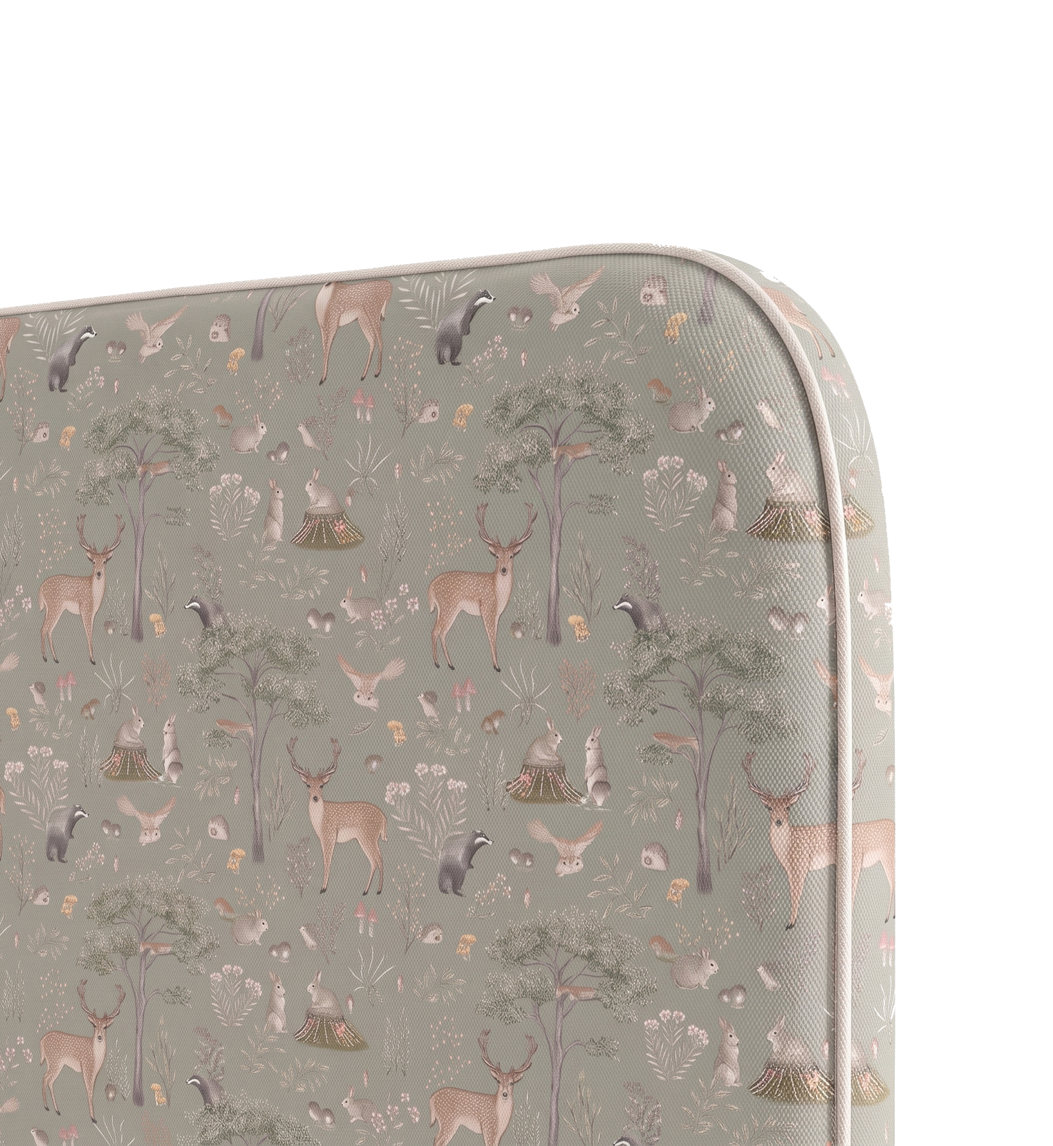Respaldo de cama Fantastic Forest Green — detalle de la tela