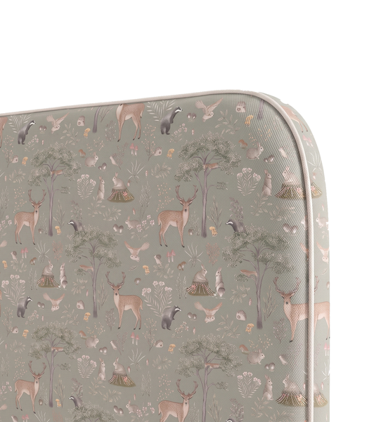 Respaldo de cama Fantastic Forest Green — detalle de la tela