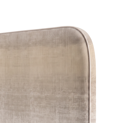 Respaldo de cama Gold Silk — detalle de la tela