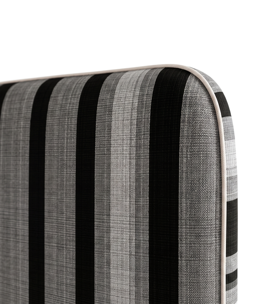 Respaldo de cama Graphite Lines — detalle de la tela