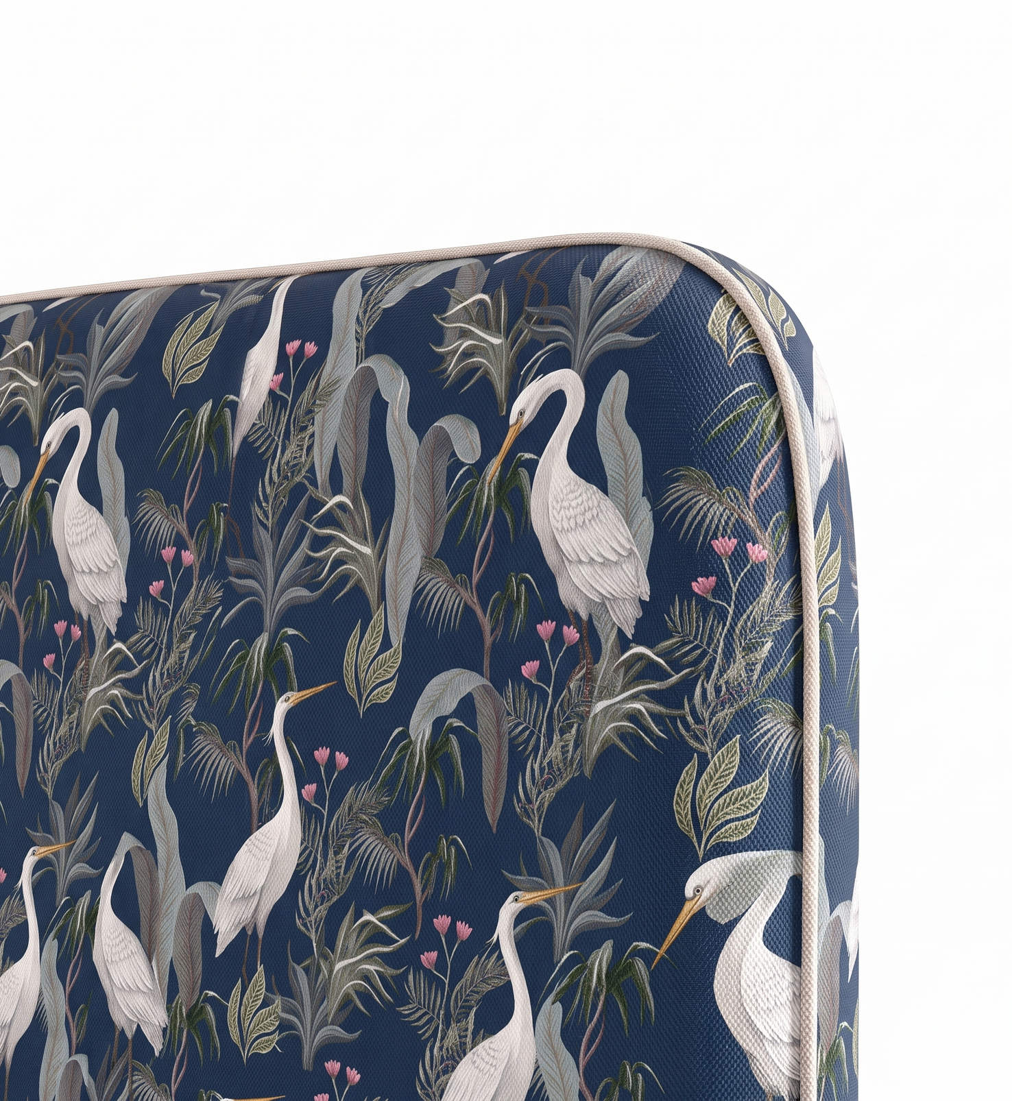 Respaldo de cama Heron — detalle de la tela