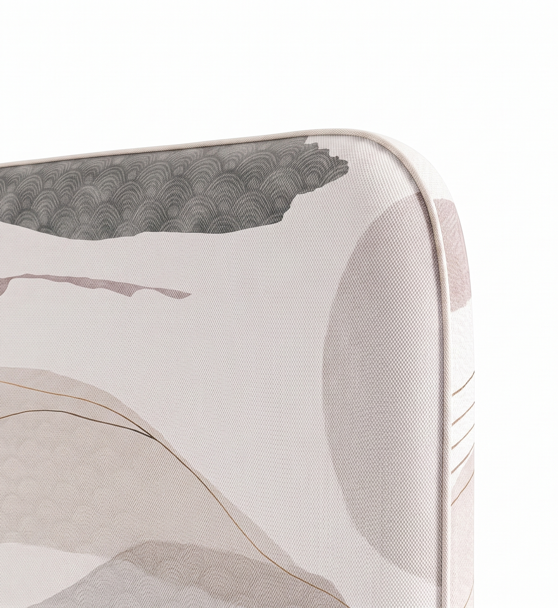 Respaldo de cama Japan Sunset — detalle de la tela