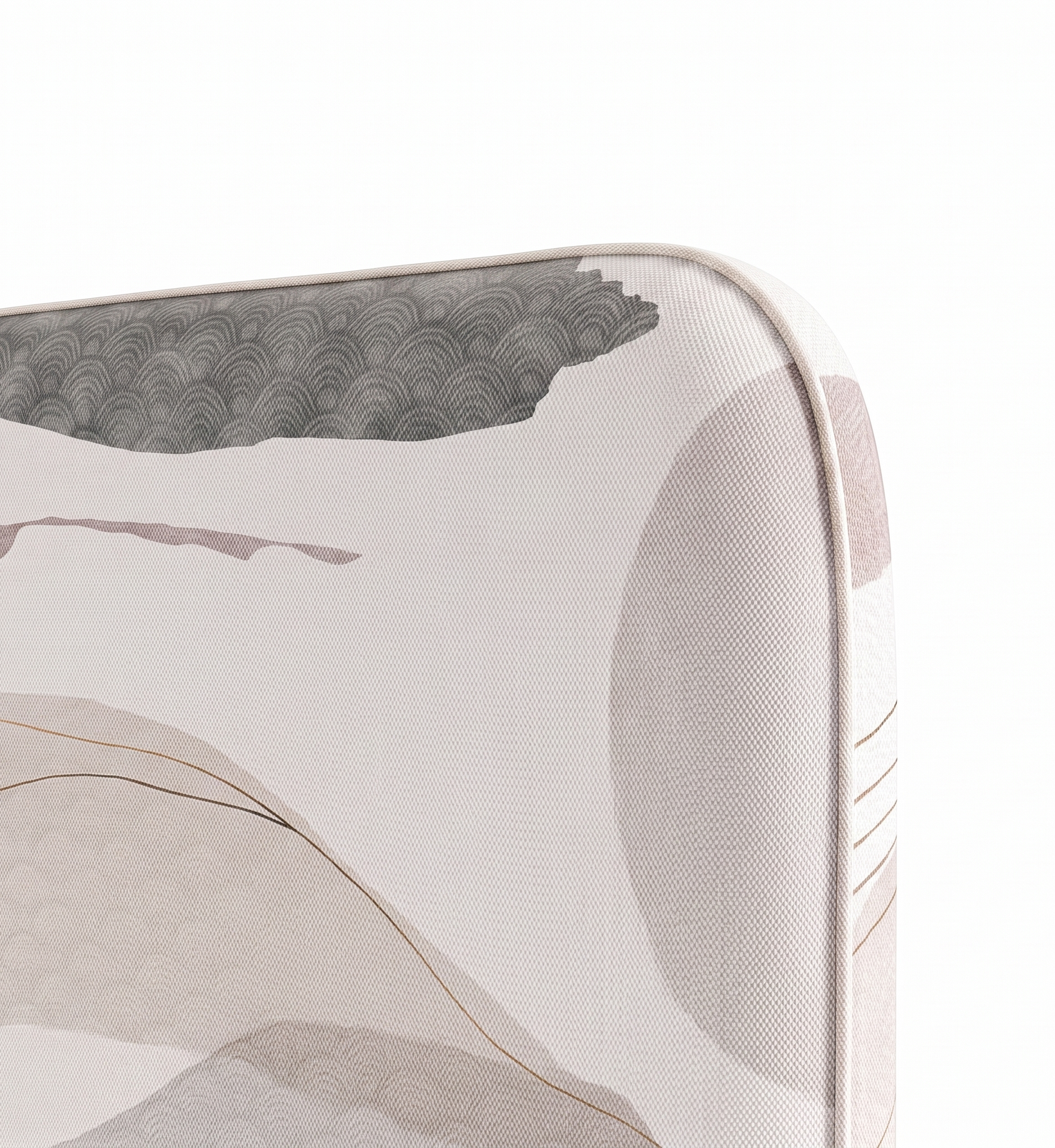Respaldo de cama Japan Sunset — detalle de la tela