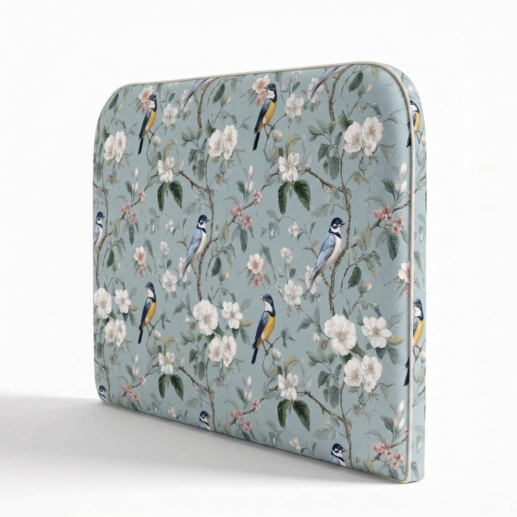 Respaldo de cama Magnolia Bird — vista lateral