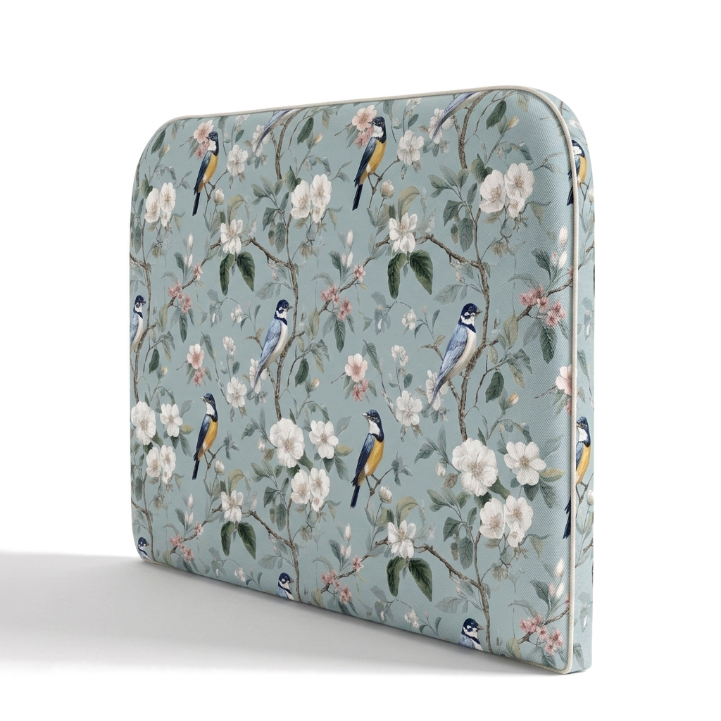 Respaldo de cama Magnolia Bird — vista lateral