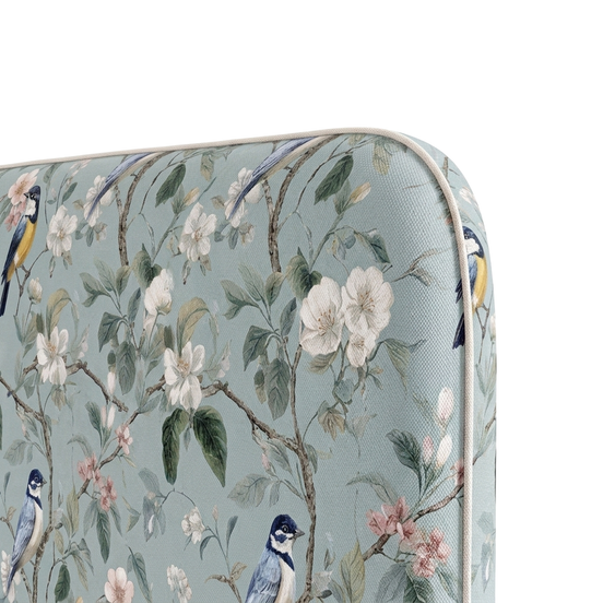 Respaldo de cama Magnolia Bird — detalle de la tela